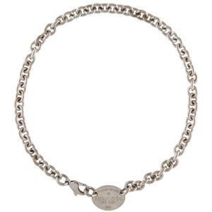 TIFFANY & CO. Oval Tag Necklace